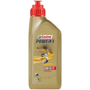 Castrol POWER1 4T 20W-50 Motoröl, 1 Liter Flasche für hohe Schmiersicherheit.