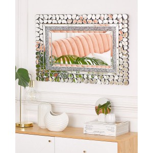 Beliani Wandspiegel PABU Silber 2x60x90