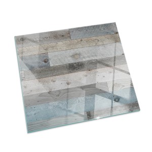 Tulup Glasplatte für Kamin Bretter in Verschiedenen Farbtönen Glasplatte für Kaminöfen Quadrat 60x60 cm Grau Glasplatte für Kamin Glas unter Kamin
