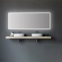 DSK Design LED-Lichtspiegel Silver Rio, 180x70 cm, im modernen Badezimmer.