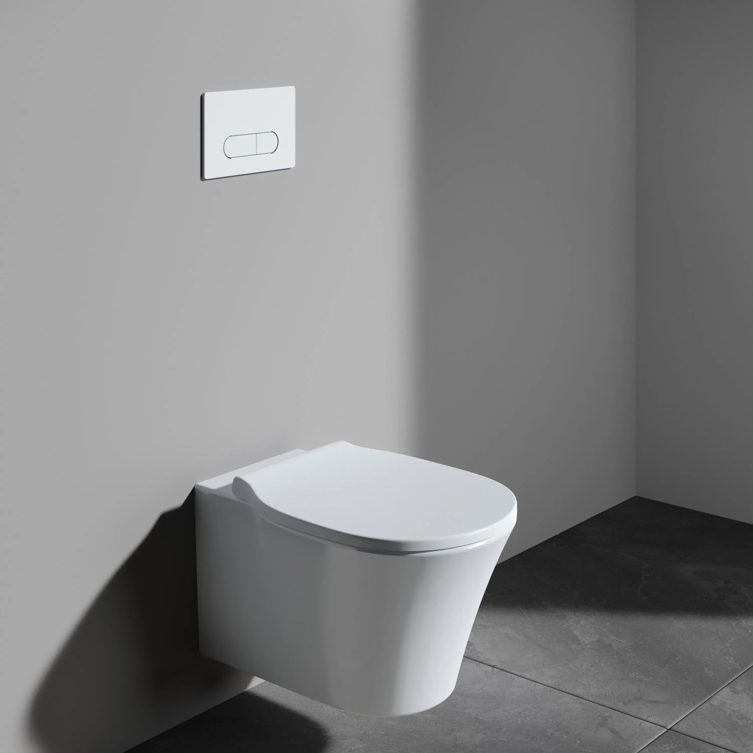 Wandhängendes Ideal Standard WC mit Softclose-Sitz Connect Air, Weiß.