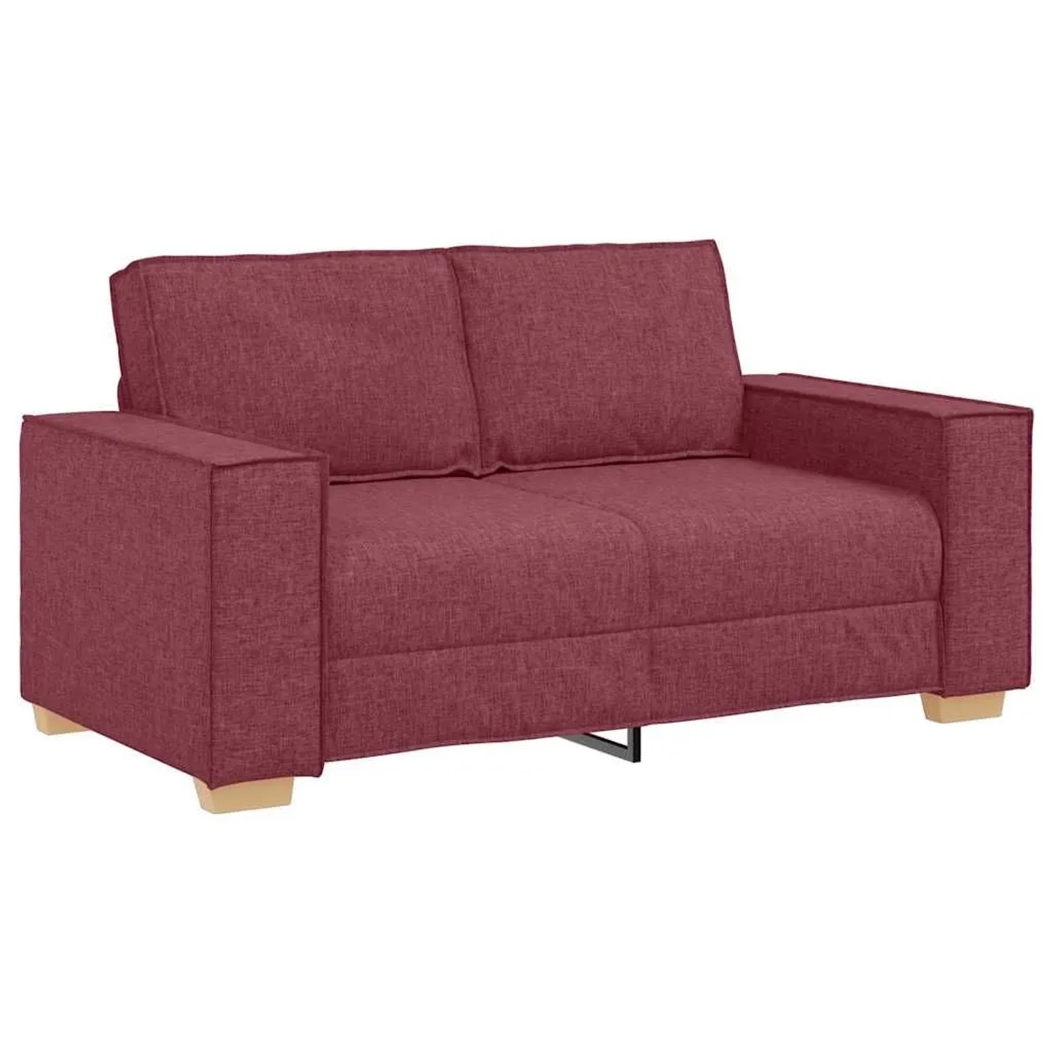 vidaXL 2-Sitzer Sofa Weinrot 160x78x84 cm Stoff 4104973