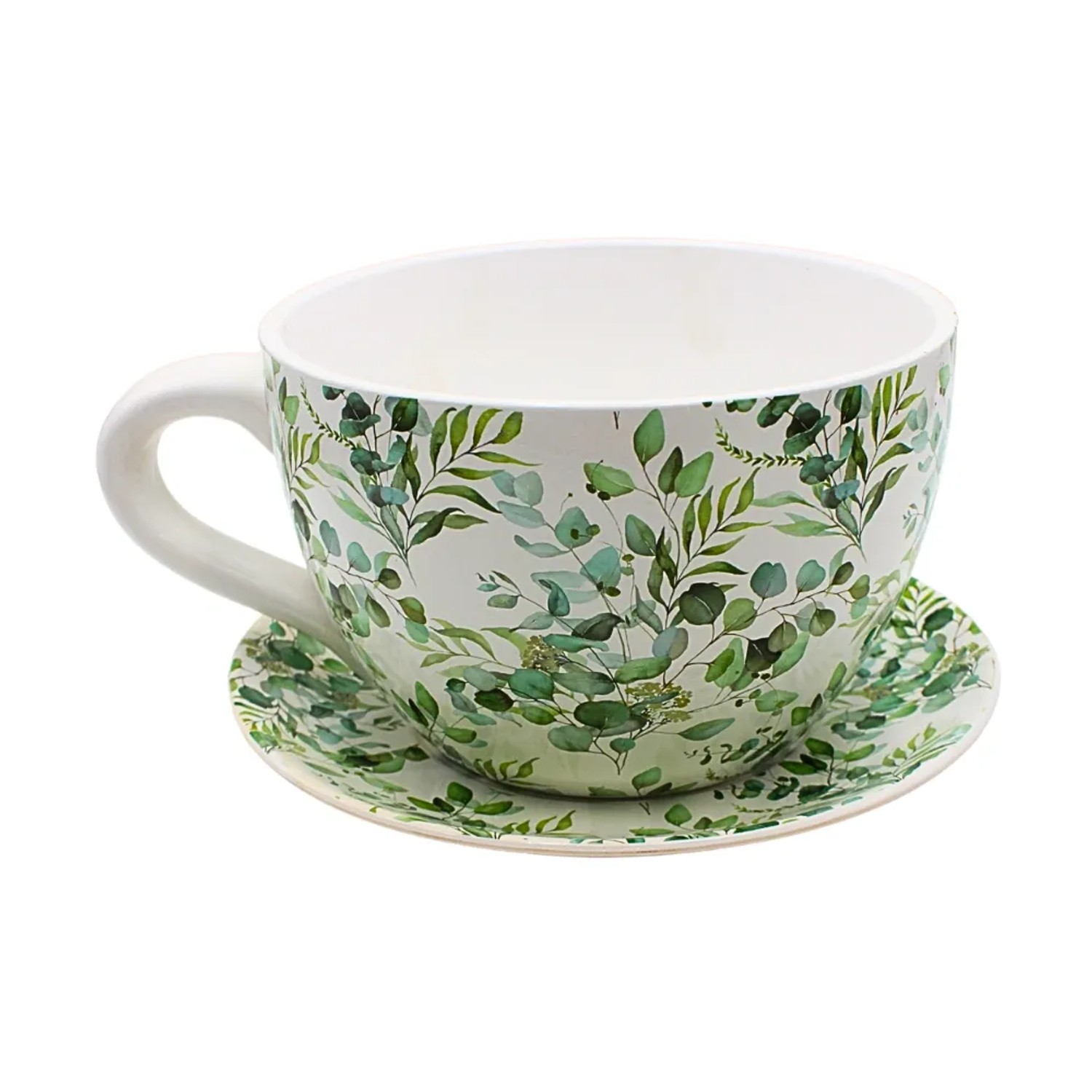 Dekohelden24 Blumentopf Pflanztopf Pflanztasse Pflanzkübel Pflanzgefäß L/B/H 25 x 23 x 14 cm