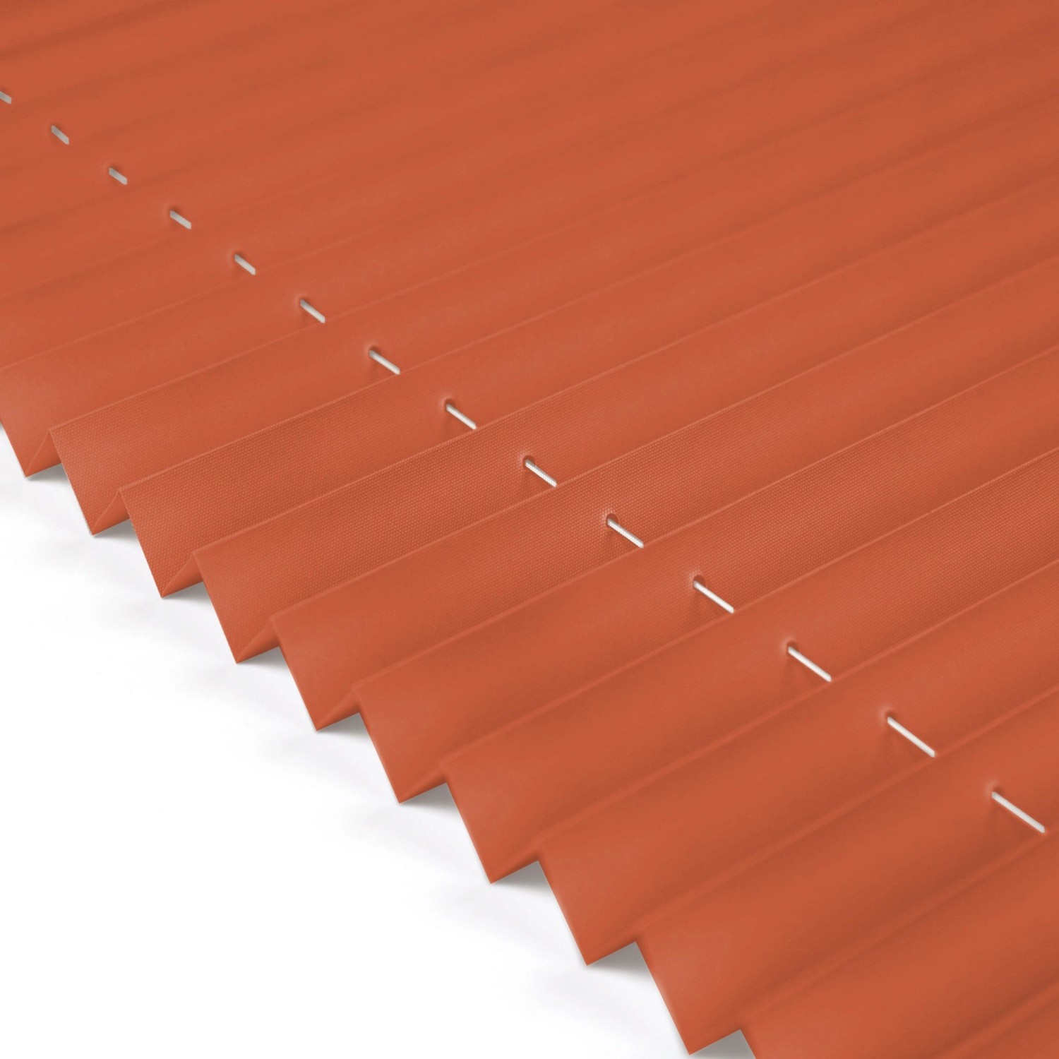 Orangefarbenes Deco-Raum Plissee Basic, 95x210cm, blickdicht, zur Klemmfix-Montage ohne Bohren.