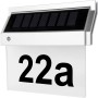 REV Ritter Solar-Hausnummerleuchte Quattroline mit LED, silber-schwarz, Hausnummer 22a