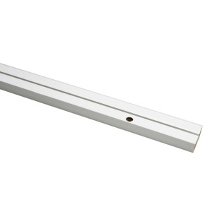 Gardinia Vorhangschiene GE1, 300 cm, weiß, 1-läufig, mit vorgebohrten Löchern.