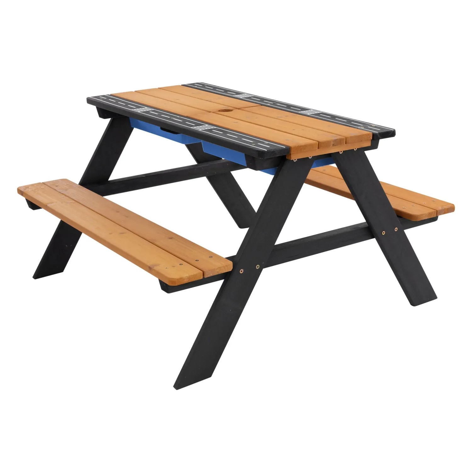 ML-Design Kindersitzgarnitur Outdoor mit Spielwannen Naturbraun Holz