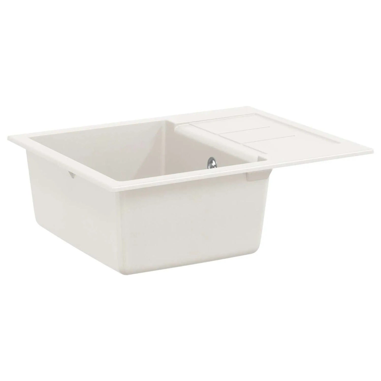 vidaXL Waschbecken Weiß 620 x 500 mm 80% Quarz und 20% Harz 42028399