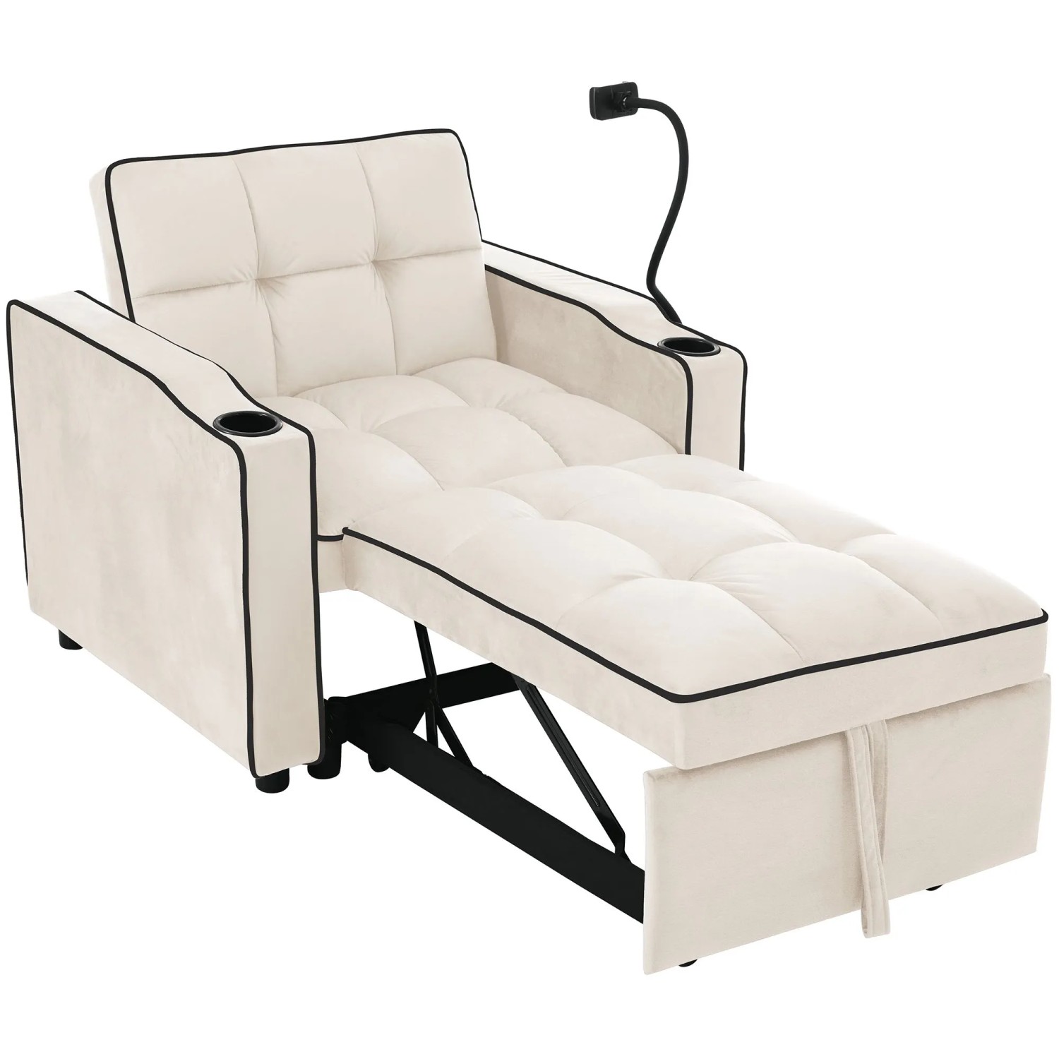 Merax Schlafsessel 3in1 83 167 76 cm Sessel Bett