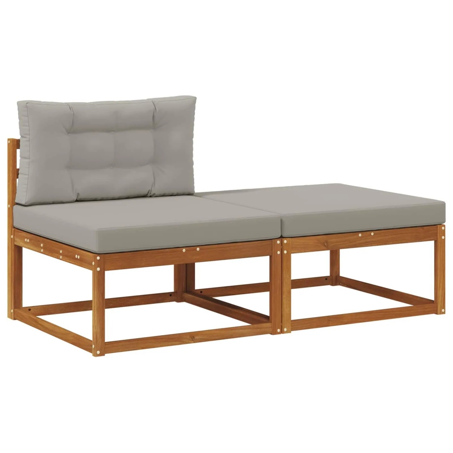 vidaXL Sectional Sofa Einheiten 2 Stück Natur Massivholz Akazie 900548