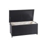 Proregal Poly-Rattan Kissenbox HxBxT 51x100x50cm Premium Schwarz 170L Gartentruhe Auflagenbox Truhe