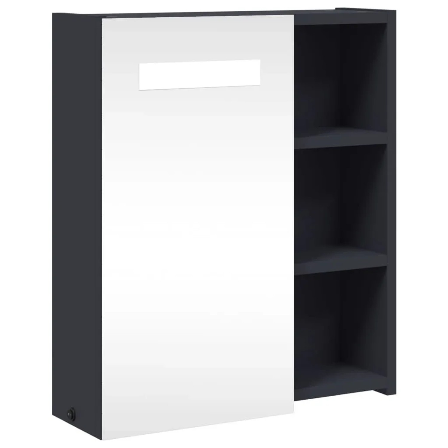 vidaXL Spiegelschrank mit LED-Beleuchtung Grau 45x13x52 cm 357966 günstig online kaufen