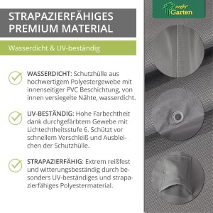 Mehr Garten Schutzhülle für Sitzgruppe, rechteckig, 200x160x94 cm, wasserdicht und UV-beständig.