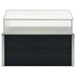 DELUKE Garten Gewächshaus Klein LINA Anthrazit Stahl 77x100x100cm Treibhaus Tomatenhaus Frühbeet Pflanzenhaus Hochbeet