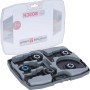 Bosch Starlock Best of Cutting Set, 5-teilig, für Multifunktionswerkzeuge in geöffneter Box.