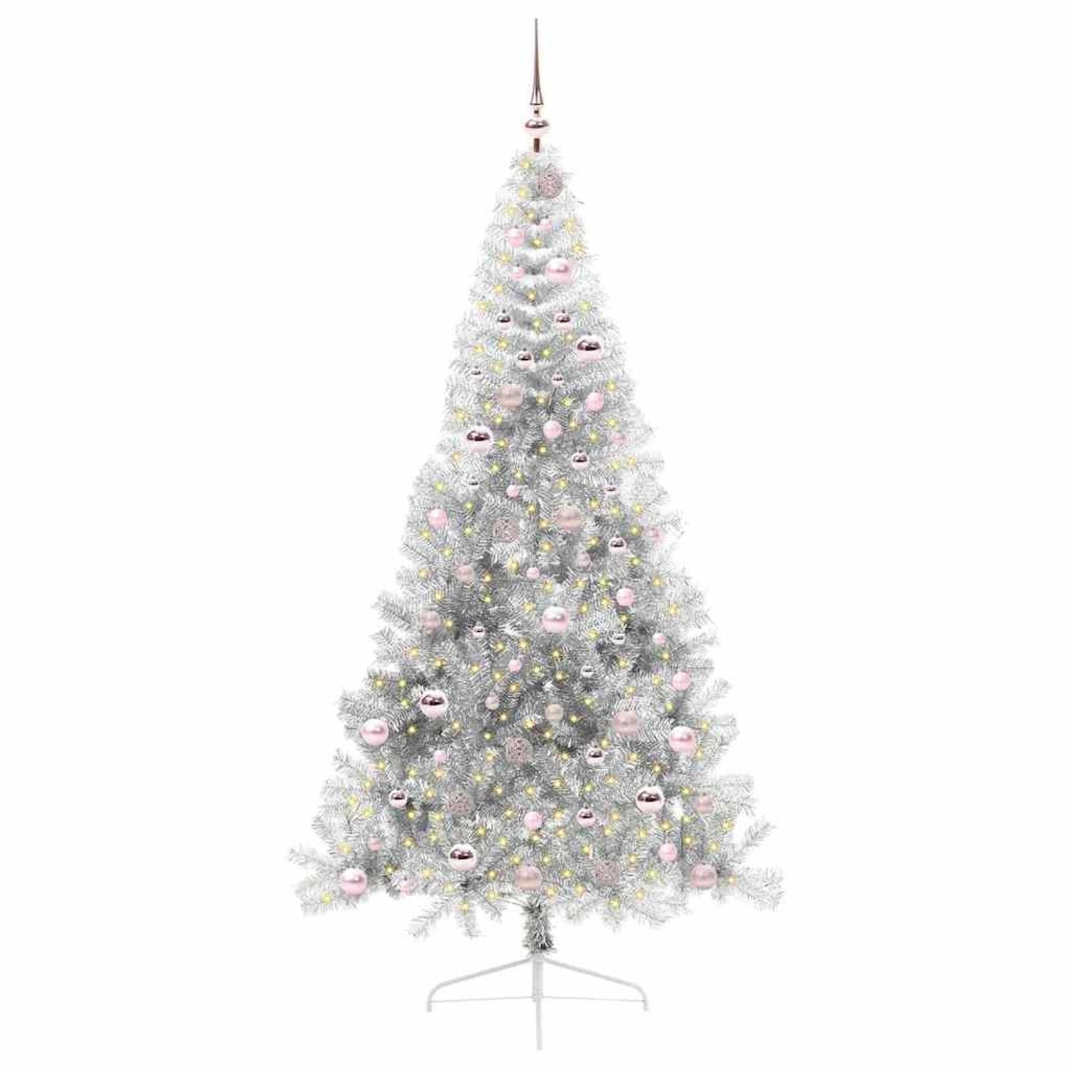 Thumbnail - vidaXL Künstlicher Vorbeleuchteter Weihnachtsbaum Silber 210 cm 3397221