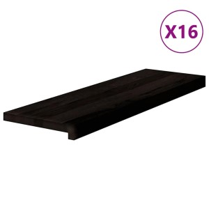 vidaXL Treppenstufen 16 Stk Dunkelbraun 80x25x2 cm Massivholz Eiche 3283050