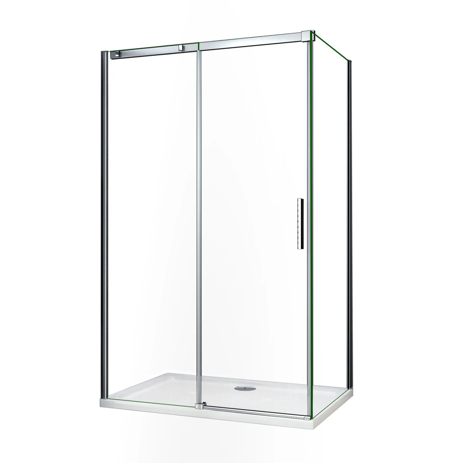 AICA Bestseller Eckdusche Schiebetür mit Seitenwand 120 x 90 x H 195 cm  6mm ESG‑Sicherheitsglas Duschkabine Duschabtrennung Duschwand