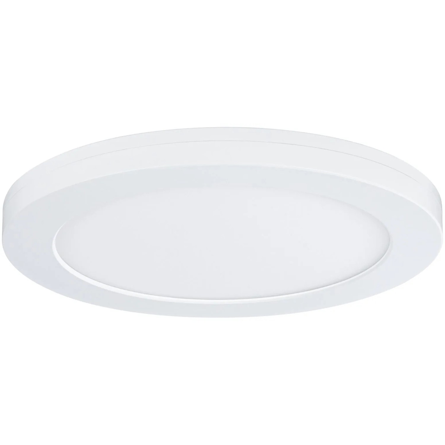 Rundes, weißes Paulmann LED Einbaupanel Cover-it mit Sensor, Ø225mm.