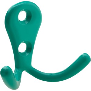 Mintgrüner Hettich Mantelhaken aus Zinkdruckguss, 44x54x24 mm, zur Wandmontage.