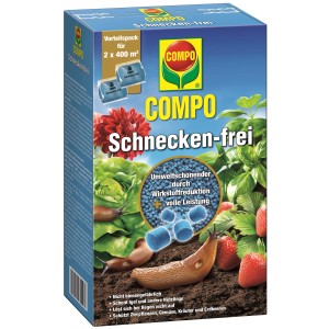 Compo Schnecken-frei, 2 x 200g Packung. Streugranulat zur Nacktschneckenbekämpfung im Garten.