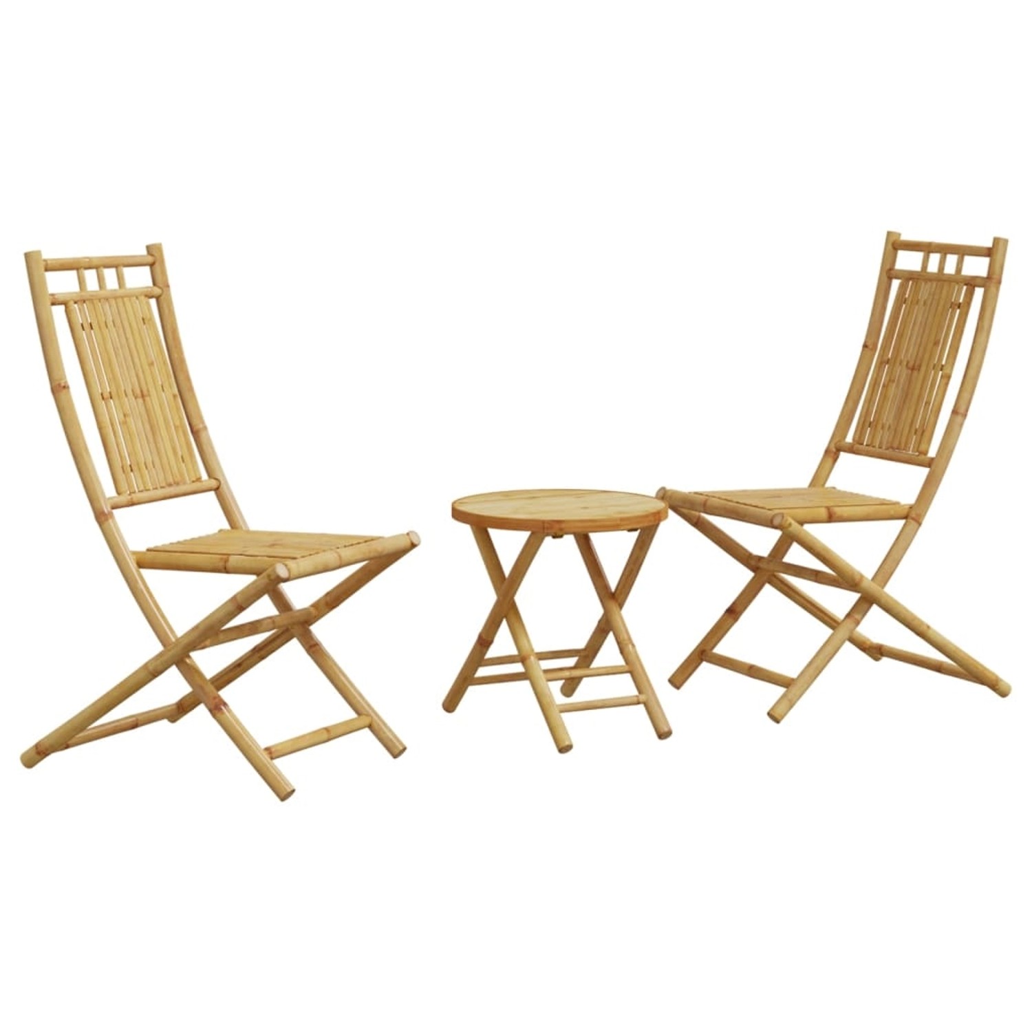 vidaXL 3-tlg Bistro-Set Bambus Modell 6