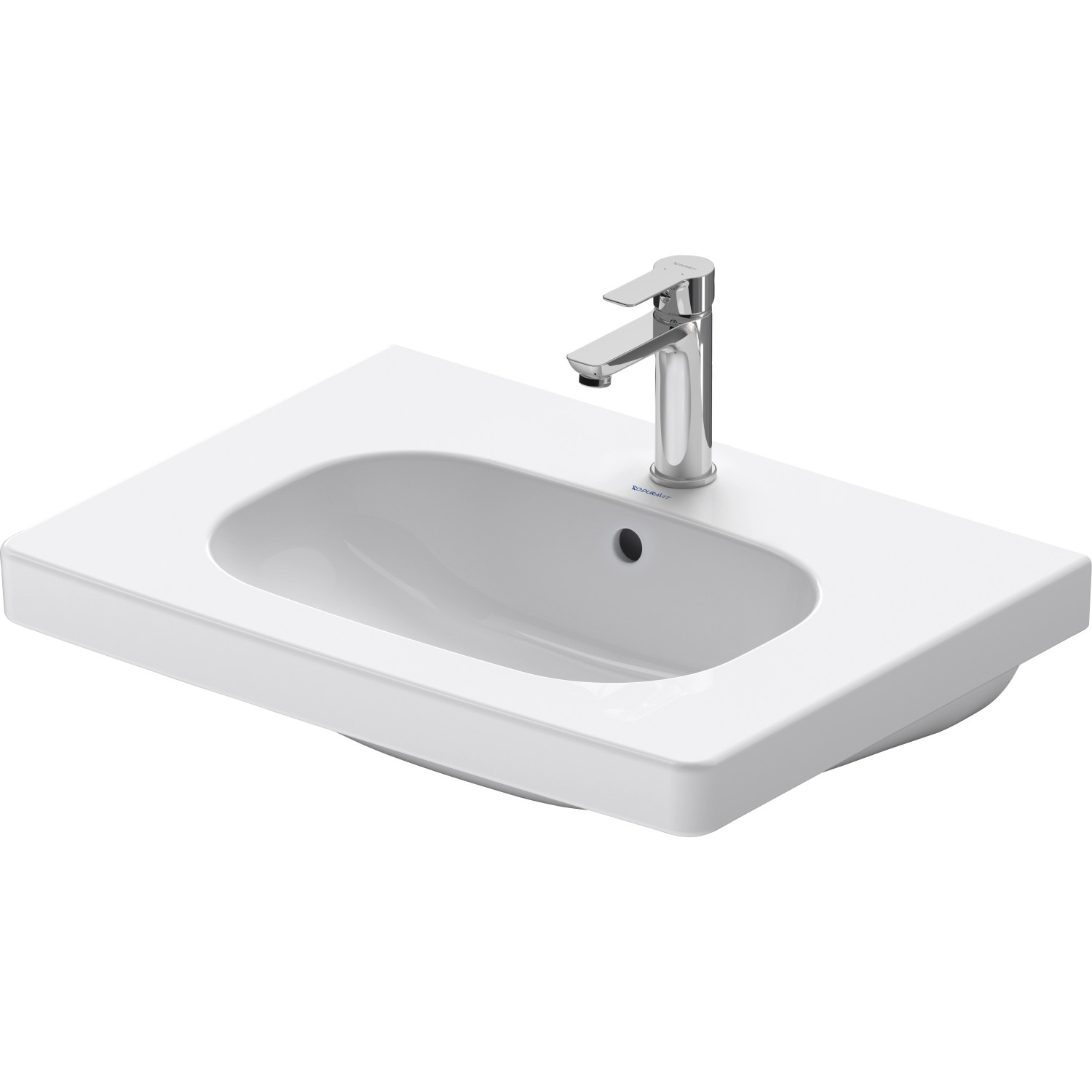 Duravit Möbelwaschbecken D-Code 65 cm Weiß mit 1 Hahnloch