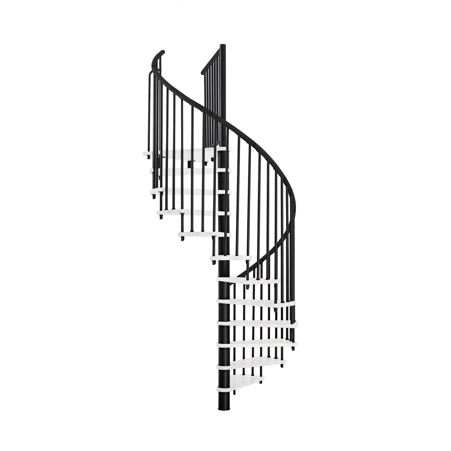 Minka Spindeltreppe Spiral Effect Ø 120 cm Schwarz-Weiß günstig online kaufen