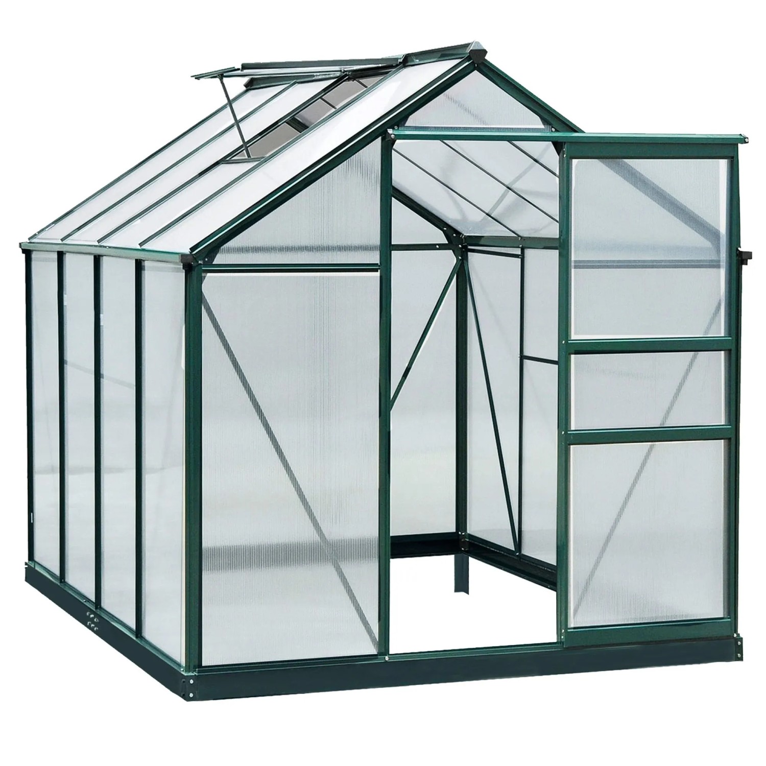 Outsunny Gewächshaus Pflanzenhaus mit Fundament Aluminiumlegierung