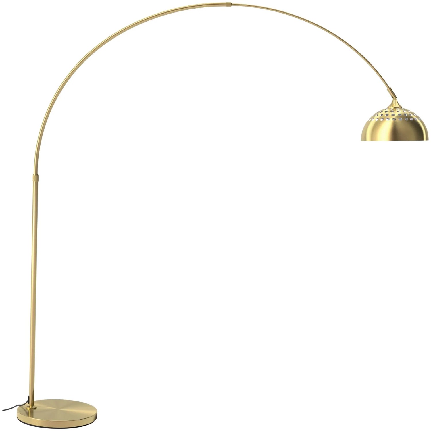 Tectake Bogenleuchte Arcus 70Er Jahre Retro Stil Beschichteter Stahl  60 W  175 x 34 50 x 206 cm Gold