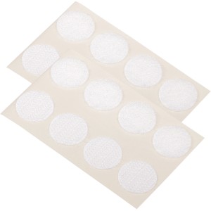 Fix-o-moll Klettpunkte, 8 Sets selbstklebend, weiß, 20 mm Durchmesser.