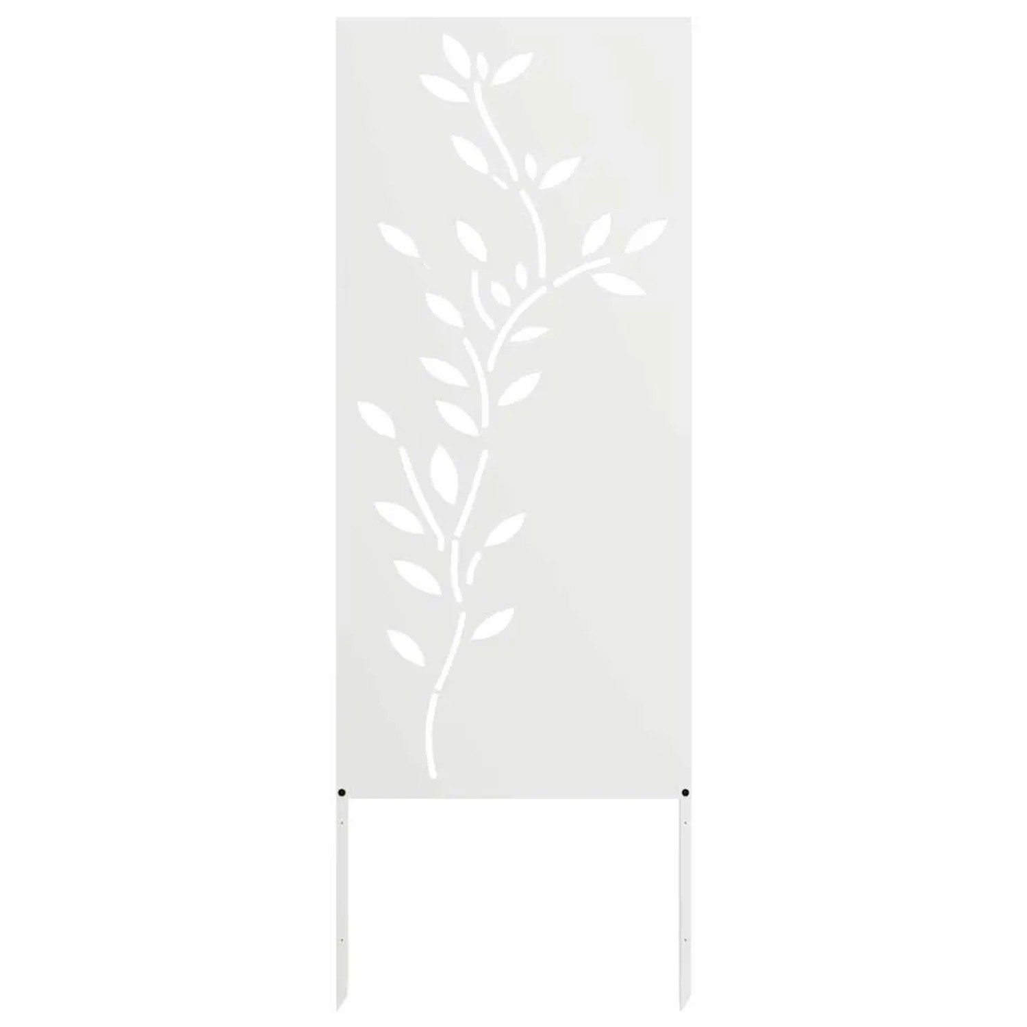 vidaXL Garten Sichtschutz-Leinwand Floral Weiß 50 x 140 cm 876323