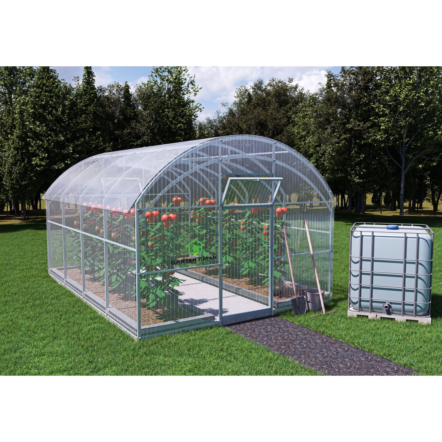 Garten Dream Gewächshaus Gardener 3x8m mit 4mm Polycarbonat_3