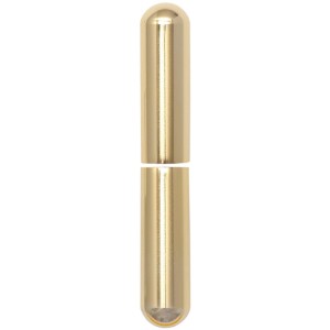 Sfs Zierhülse vermessingt für Einbohrbänder, ø 20 mm, 112 mm hoch. Goldfarbenes Aluminium-Paar mit runder Kopfform.