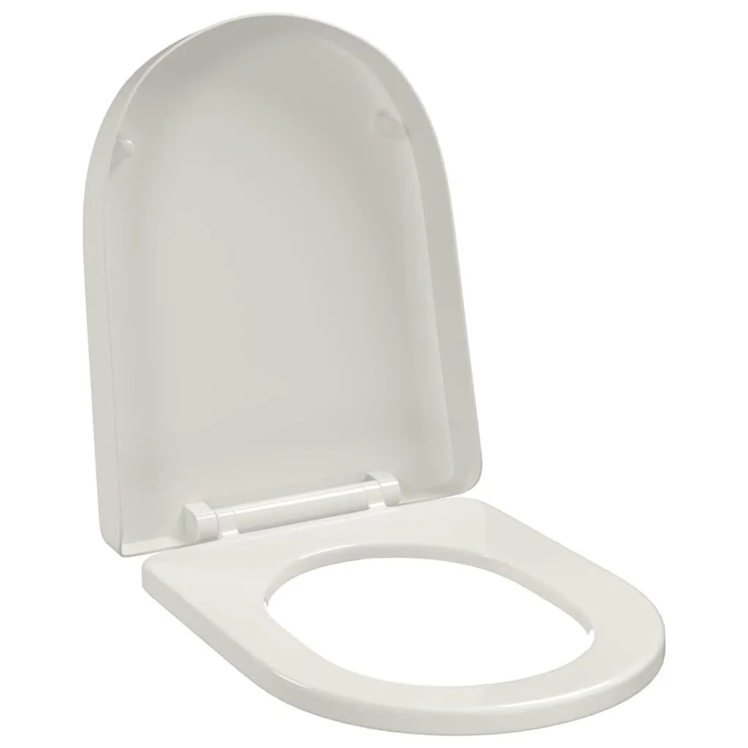 vidaXL Toilettensitz mit Absenkautomatik Weiß Quadratisch 141763