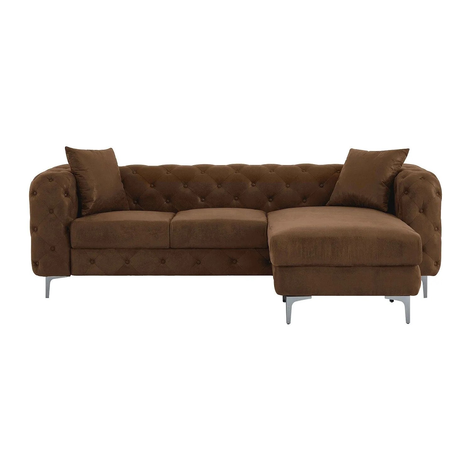Vente-unique Sofa Ohne Schlafmöglichkeit Edwina Braun 238 cm