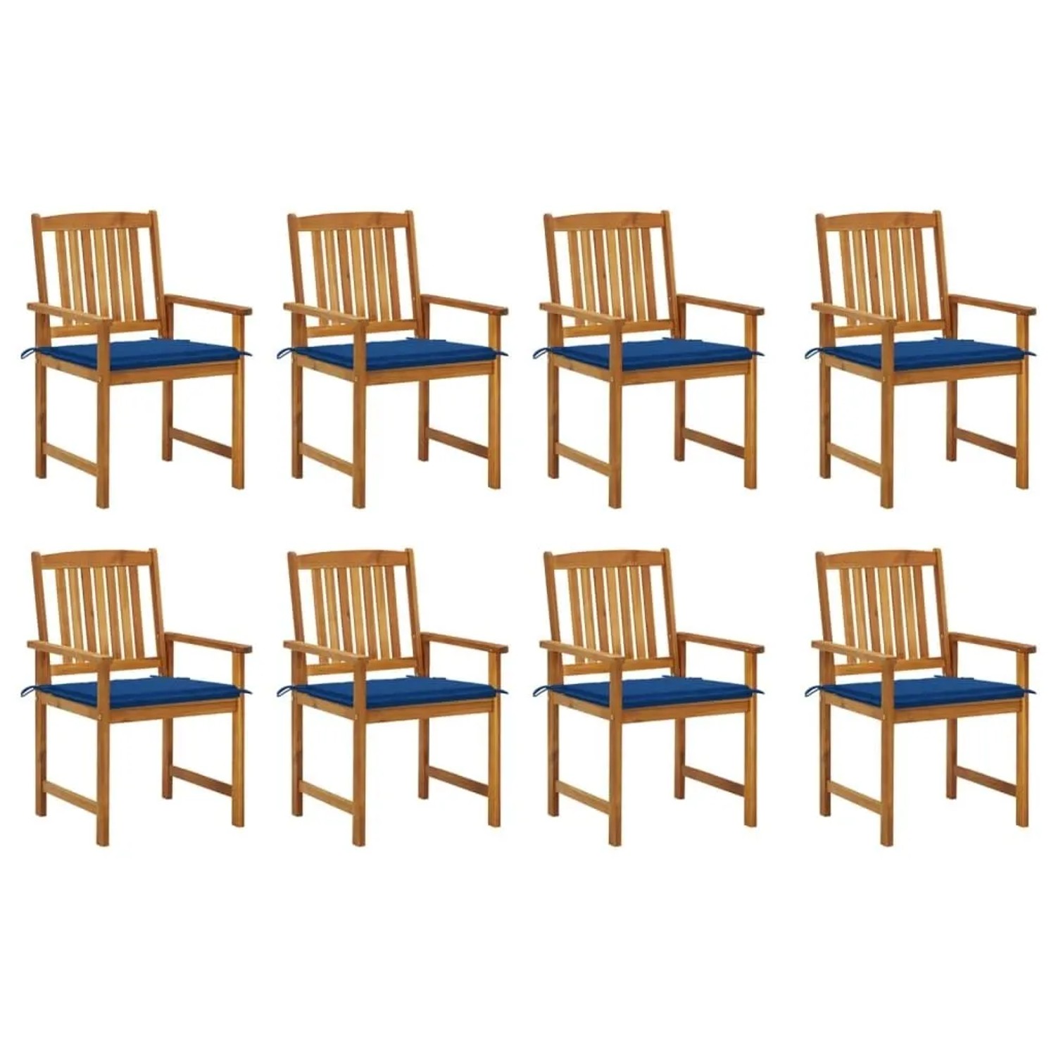 vidaXL Gartenstühle mit Kissen 8 Stk Massivholz Akazie 3078176