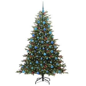 vidaXL Künstlicher Weihnachtsbaum mit 300 LEDs mit Ständer Grün 180 cm 3395557