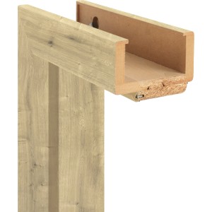 Türrahmen CPL Eiche Hamilton, 61x198,5 cm, links, für Wandstärke 12-14 cm.