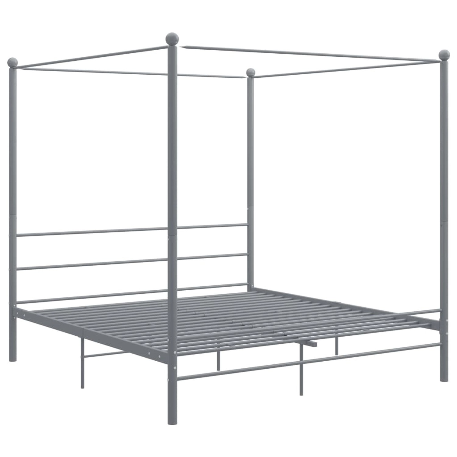 vidaXL Himmelbett Grau Metall 200x200 cm651121 günstig online kaufen