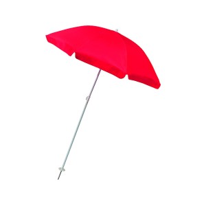 Roter Schneider Marktschirm, Ø 180 cm, mit Push-Up Mechanik für Balkon & Garten.