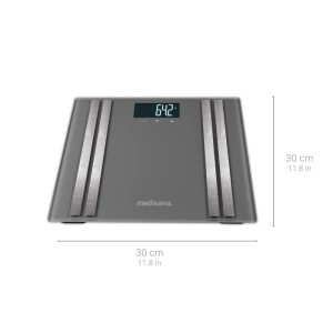 medisana BS 476 grau Körperanalysewaage bis 180 kg Personenwaage Körperfett