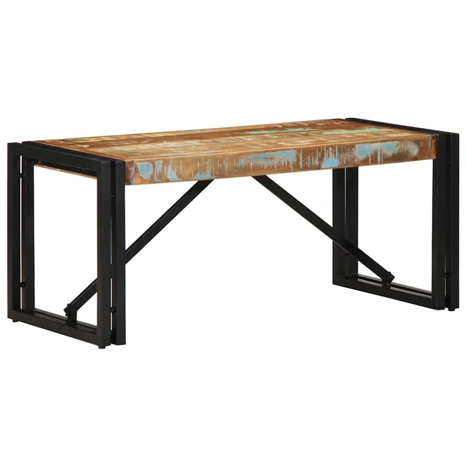 vidaXL Couchtisch Mehrfarbig 80x40x35 cm Altholz Massivholz 4016677 günstig online kaufen
