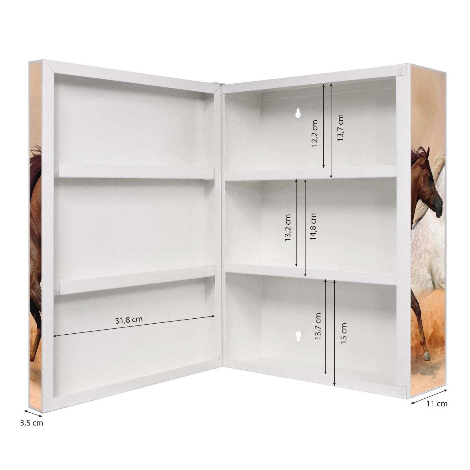 Banjado XXL Medizinschrank Abschliessbar 35x46x15cm Arzneischrank Weiß Aus günstig online kaufen