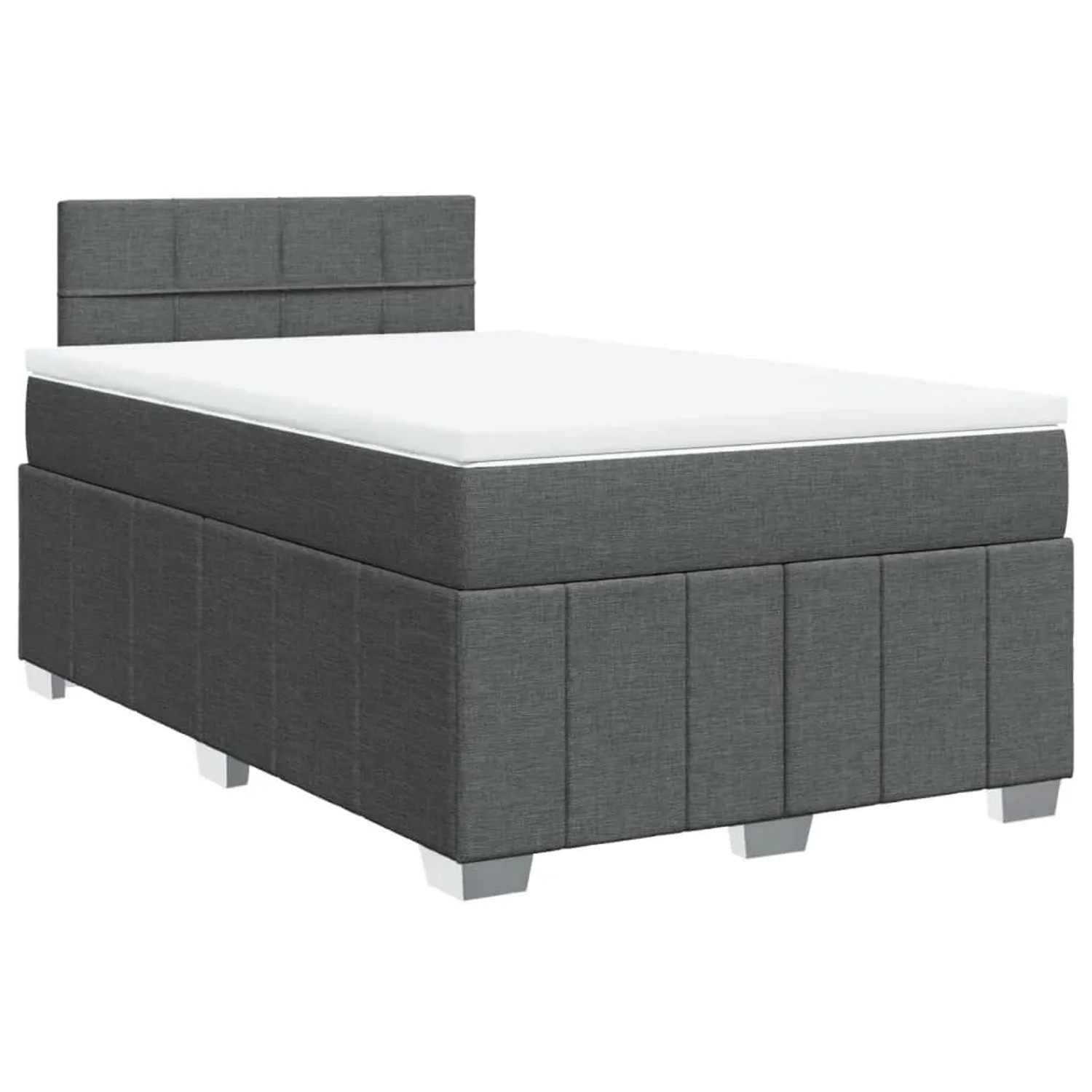 vidaXL Boxspringbett mit Matratze Dunkelgrau 120x190 cm Stoff 3289308 günstig online kaufen