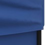 Detailansicht: Blaues Partyzelt, faltbar, 3x3 m, mit Seitenwand. Ideal für Outdoor-Events.