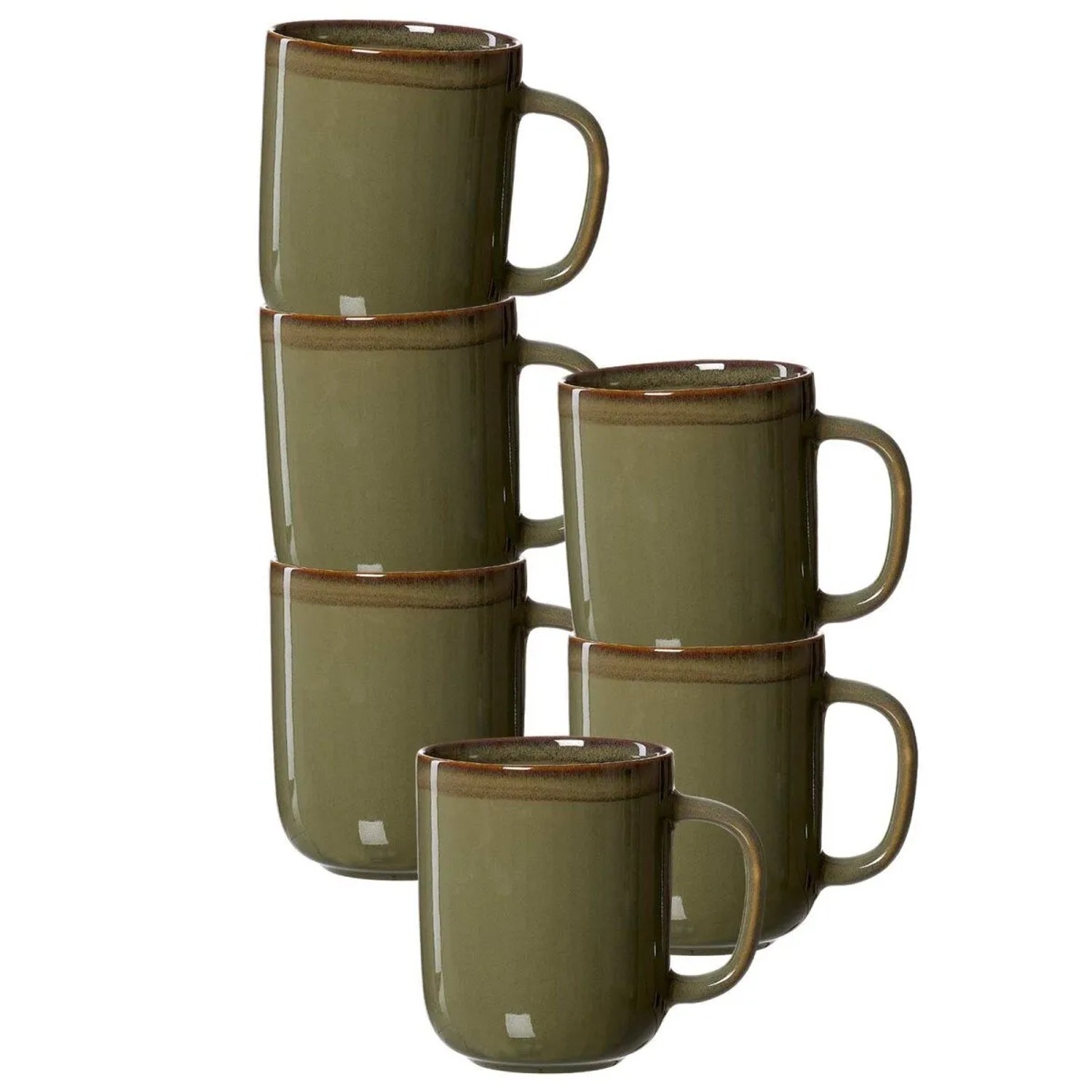 Ritzenhoff & Breker Malaga Henkelbecher 380 ml 6er Set Grün