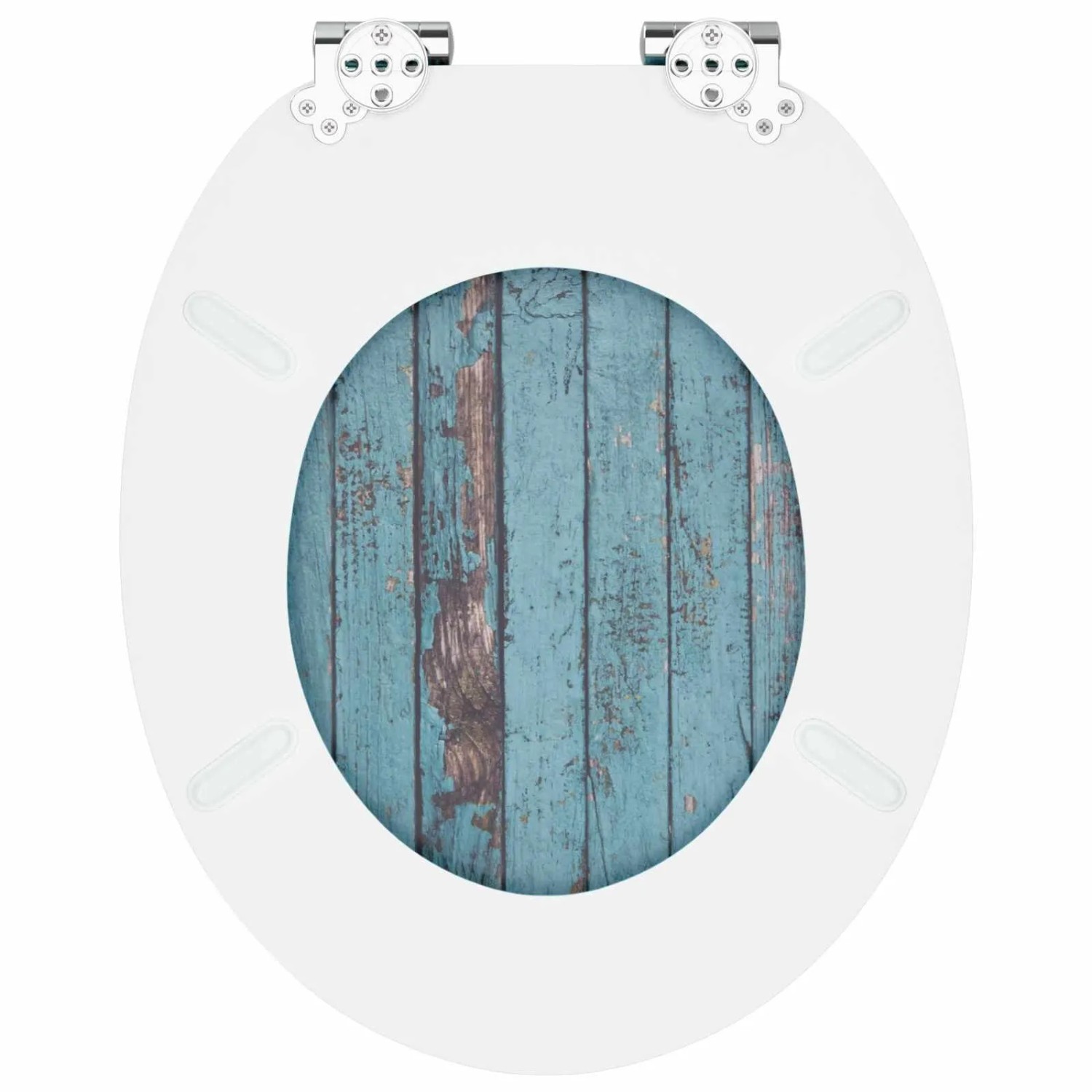 vidaXL Soft-Close Toilettensitz Blau 44 x 38 cm MDF-Platte 42027180_8