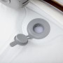 Detailaufnahme: Weißer LAY-Z-SPA Helsinki AirJet Whirlpool mit grauem Ventil.