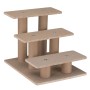 Beige Juskys Haustiertreppe Timmy mit 3 Stufen, ideal als Hunderampe & Hundetreppe für Sofa oder Bett.